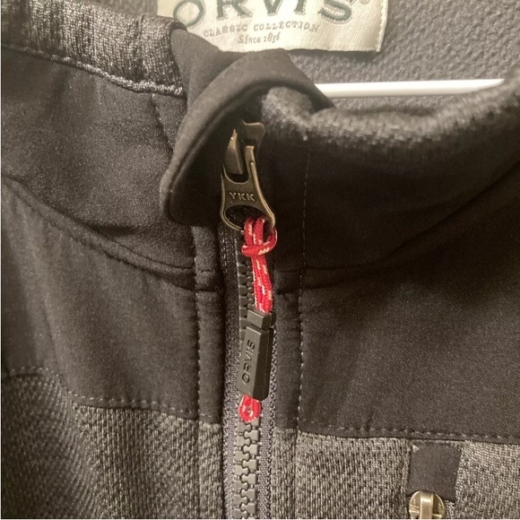 Men's ORVIS Black Jacket Full Zip Water Resistant Classic Collection Size XL - Picture 6 of 9